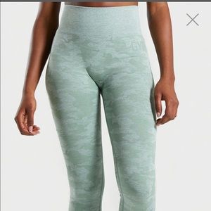 Gym Shark Green Camo Leggings